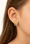 Non-Tarnishing Stainless Steel Butterfly Figured Zircon Stone Earrings for Young People and Children – Stylish Gold Earrings - 2