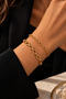 Steel 2-Piece Women's / Men's Combination Bracelet Set Oval Model / with Extension Chain / Gold / Silver Color
