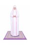 Linda Women's Prayer Dress with Pink Ruffle Trim – Modest Islamic Salah & Namaz Outfit, Full-Length Muslim Prayer Wear with Matching Head Cover