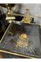 Avangarde Gold Cast Iron Footed Gilded 2-Piece Square Presentation Plate Dimensions 25*25*11 - 3