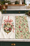 Sage Floral Bauble Floral Ornament Ball Pink Green Christmas Patterned 2-Piece Kitchen Towel Set 35X55 cm - 7
