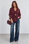 Gold Buckle Detailed Long Sleeve Women's Shirt |   Ek1001611212 - 2