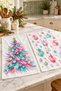 Pastel Candy Tree Colorful Pine Tree Pink Blue Lilac Christmas Patterned 2-Piece Kitchen Towel Set 35X55 - 6