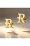 Initial Gold Cufflinks for Men – Stainless Steel Monogram Letter Cufflinks, Initial Alphabet Lette C - 4