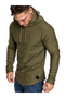| Men's Ribbed Hoodie with Drawstring - 3