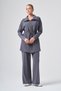 Sleeves and Collar Knitwear Trouser Suit 1047 Anthracite - 4