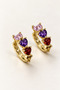 Non-Shaking Steel Hoop Zircon Stone Earrings Suitable for Young People and Children – Non-Tarnishing Stainless Stylish Gold Earrings - 3