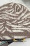 Zebra Patterned Folded Soft Texture Beanie (Polyamide) - 2