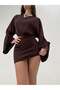 Rochie mini, maro - 7