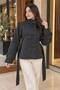 Standing Collar Lined Cashmere Jacket