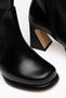 Deris Women's Black Shiny Leather Special Design Platform Heeled Boots - 3