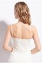 Cotton Lyc Thin Thread Strap Lace Embroidered White Women's Undershirt - 2