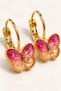 Women's Butterfly Figured Stone Gold Earrings – Hypoallergenic Stylish Elegant Butterfly Earrings - 4