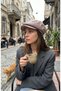 Leather Hat Cap 100% Leather Handmade - Peaky Blinders Style Elastic Unisex Hat