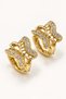 Non-Tarnishing Stainless Steel Butterfly Figured Zircon Stone Earrings for Young People and Children – Stylish Gold Earrings