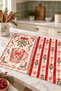 Mistletoe Cocoa Cocoa Cup Mistletoe Red Striped Christmas Patterned 2-Piece Kitchen Towel Set 35X55 - 6