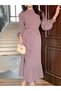 Rochie maxi, mov - 4