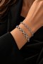 Steel 2-Piece Women's / Men's Combination Bracelet Set Oval Model / with Extension Chain / Gold / Silver Color - 2
