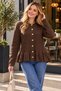 New Season Women's Buttoned Skirt Pleated Knitted Cardigan