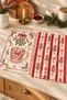 Mistletoe Cocoa Cocoa Cup Mistletoe Red Striped Christmas Patterned 2-Piece Kitchen Towel Set 35X55 - 5