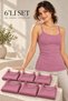 مجموعة من 6 قمصان داخلية أساسية ذات أشرطة رفيعة ومرنة