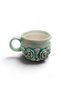 Rose Embossed -Turquoise -300 ml Handmade Ceramic Mug Cup-Gift Coffee Tea Hot Cold Cup - 4