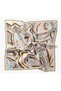 Silkhome Tivil Silk Scarf 11541 14 Brown Yellow Abstract Pattern - 5