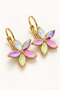 Lotus Flower Rose Heart Star Figured Stone Gold Earrings for Young People and Children – Non-Allergenic Stylish Elegant Earrings - 4
