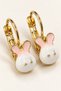 Animal Figured Panda Chick Bee Cat Stone Earrings Suitable for Young People and Children – Non-Allergenic Stylish Elegant Earrings - 3