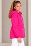 Girl's Hooded Pocketed Lined Seasonal Basic Raincoat - 3
