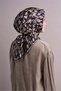 Tivil Pure Silk Scarf 9623 83 Black Houndstooth Pattern - 2