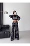 Hooded Crop Sweat Tracksuit Set