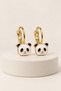 Animal Figured Panda Chick Bee Cat Stone Earrings Suitable for Young People and Children – Non-Allergenic Stylish Elegant Earrings - 2