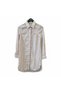 Women's Silvery Red Striped Long Sleeve Tunic Shirt -Crisy022K-1450 - 6
