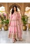 Pink Faux Georgette Embroidered Sharara Suit Set - HRT101739 | Pink-Size:XL-42-Inches - 3