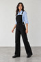 Women's Denim Gardener Overalls Wide Leg Jean Salopet Relaxed Fit - 2
