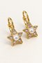 Lotus Flower Rose Heart Star Figured Stone Gold Earrings for Young People and Children – Non-Allergenic Stylish Elegant Earrings - 4