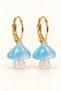 Non-Shaking Fruit Figured Strawberry Cherry Apple Lemon Peach Mushroom Gold Earrings for Young People and Children – Allergy-Free Stylish Elegant Earrings
