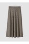Checked Embroidered Flared Skirt with Zipper for Style Enthusiasts from Uzg Store - 2