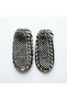 Çeyizlik Winter Hand Knitted Booties – Black, White, Red Patterned – Size 36-37 - 2