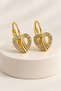 Lotus Flower Rose Heart Star Figured Stone Gold Earrings for Young People and Children – Non-Allergenic Stylish Elegant Earrings - 2