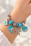 Children's Boy's Sea Figured Charm Steel Bracelet – Small Size Tarnish-Resistant Stainless Dolphin Starfish Bracelet - 2
