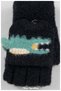 2-7 Years Old Boys Convertible Cuffed Half-Finger Magic Gloves / 98.7% Nylon, 1.3% Elastane (Lycra) - 2