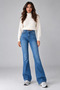High Waist Stretchy/Lycra Denim/Jeans Spanish Flare Jeans Pants