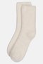 Women One Pair Textured Crew Socks, Off White - 3