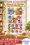 Preschool and Kindergarten Educational Poster Set 10 Pieces Horizontal A3 Children's Room Classroom Wall Poster Educational Set - 4