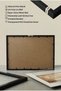 1 Piece Black Wooden Framed Horizontal Wooden Panel with Pvc Panels and Watercolor Effect Autumn River Theme - Home, Business and Office Decoration Panel - 7