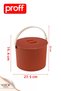 Rainbow Nordic Series Multi-Purpose Round Mini Bucket - Storage Box with Organizer Lid 27.5 cm X 19.4 cm - 5
