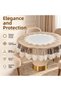 Textile Lotus Runner Round Runner Transparent Pvc Tablecloth French Guipure Wipeable Table Protector