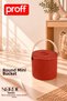 Rainbow Nordic Series Multi-Purpose Round Mini Bucket - Storage Box with Organizer Lid 27.5 cm X 19.4 cm